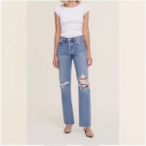 Agolde Lana Straight Leg distressed Size 30